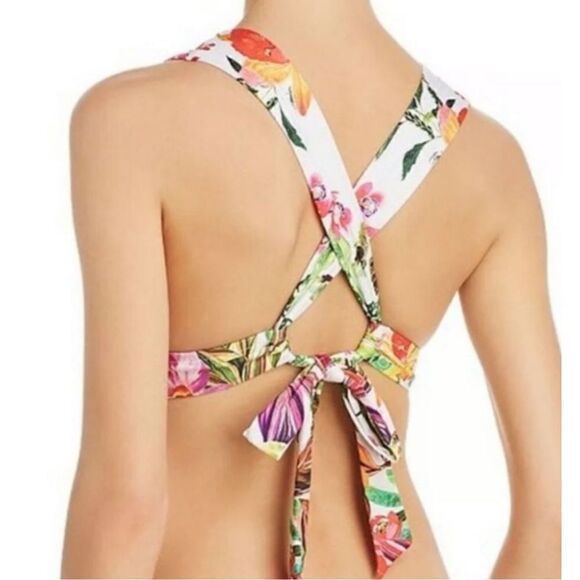 New. Trina Turk floral bikini top. Size 8 Retails $124 - Picture 8 of 9